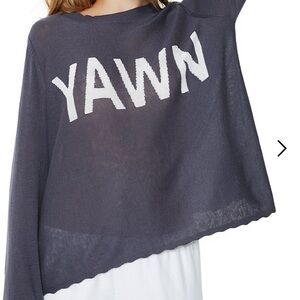 Wildfox Gray 'Yawn' Sweater